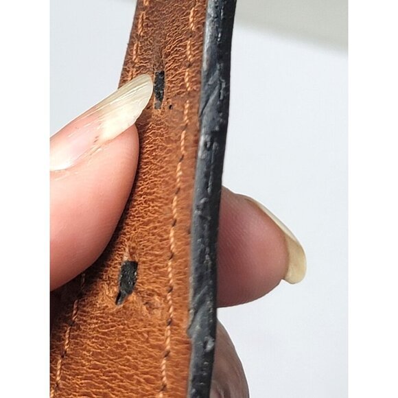 Fossil Genuine Leather Brown & Black Men's Belt Size 36 - Picture 5 of 6